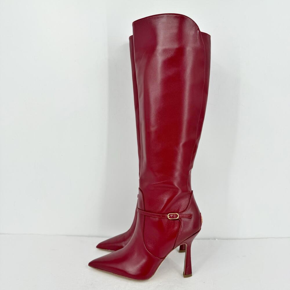 Sam Edelman Womens Elia Above The Knee High Boots US 6 M EU 36 Red Leather NIB - Picture 10 of 13